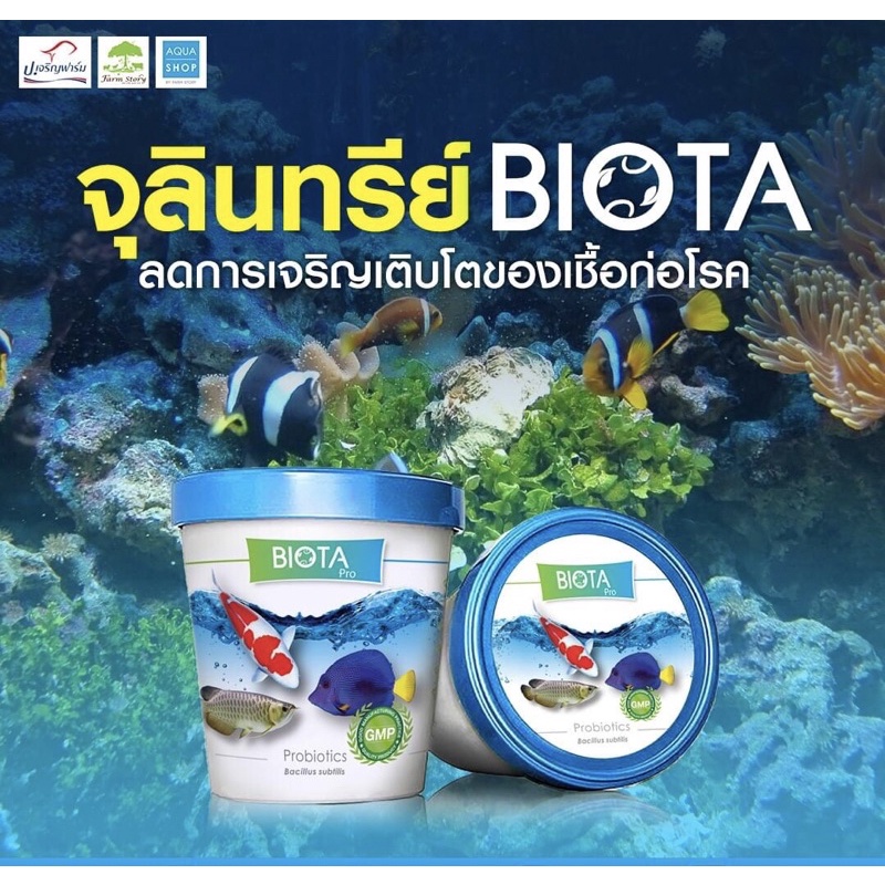 biota-pro-s-ไบโอต้าโปร-จุลินทรีย์ปรับสภาพน้ำ-สำหรับปลาสวยงาม-ขนาด-500g