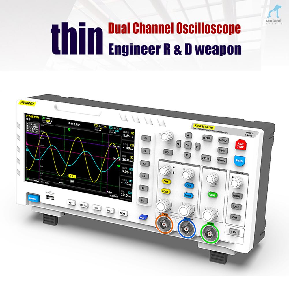 ราคาและรีวิวUmt FNIRSI-1014D เครื่องกําเนิดสัญญาณอินพุต หน้าจอ LCD 7 นิ้ว 100MHz* 2 Ana-log Bandwid