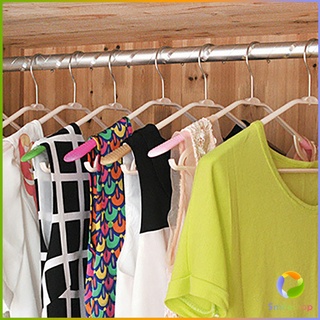 Smileshop ขอบหมุนได้ 360 องศา ไม้แขวนเสื้อพลาสติก กันลื่น ไม้แขวนเสื้อกันลื่น  Non-marking Plastic Hangers