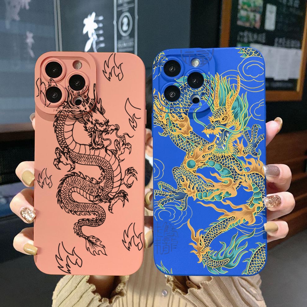 เคสโทรศัพท์มือถือ-ขอบสี่เหลี่ยม-ลายมังกรจีน-สําหรับ-iphone-14-plus-13-pro-max-12-iphone-11-xr-8-7-se-2022