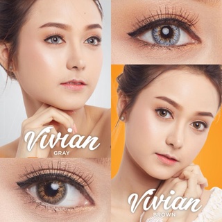 คอนแทคเลนส์ 🔥 ตาฝรั่ง 🔥 | 🎊 Vivian Gray&Brown 🎊 ค่าสายตา 50-700