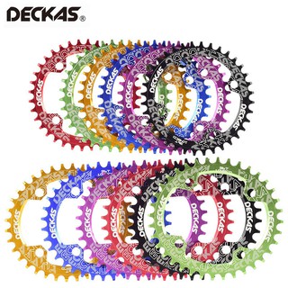 Deckas 104BCD จานหน้ารถจักรยานเสือภูเขา ทรงวงรี แคบ กว้าง 32T 34T 36T 38T