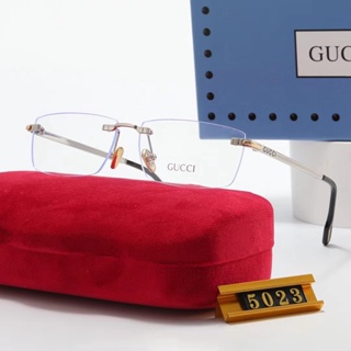 Gg 2023 แว่นตาแฟชั่น กรอบโลหะ PC ป้องกันแสงสีฟ้า ดีไซน์หรูหรา สไตล์อิตาลี