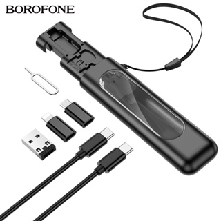 Borofone BU36 3A สายชาร์จ USB C เป็น Type C ชาร์จเร็ว พร้อม Micro USB เป็น Type C Lightning เป็น Type-Cand สําหรับโทรศัพท์มือถือ 12 13 14