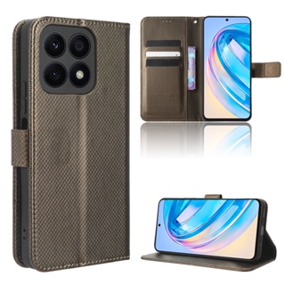 Honor X8a เคส PU Leather Case เคสโทรศัพท์ Stand Wallet Honor X8a เคสมือถือ Cover