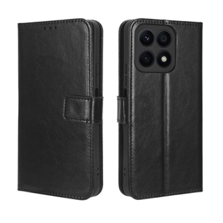 Honor X8a เคส Leather Case เคสโทรศัพท์ Stand Wallet Honor X8a เคสมือถือ Cover