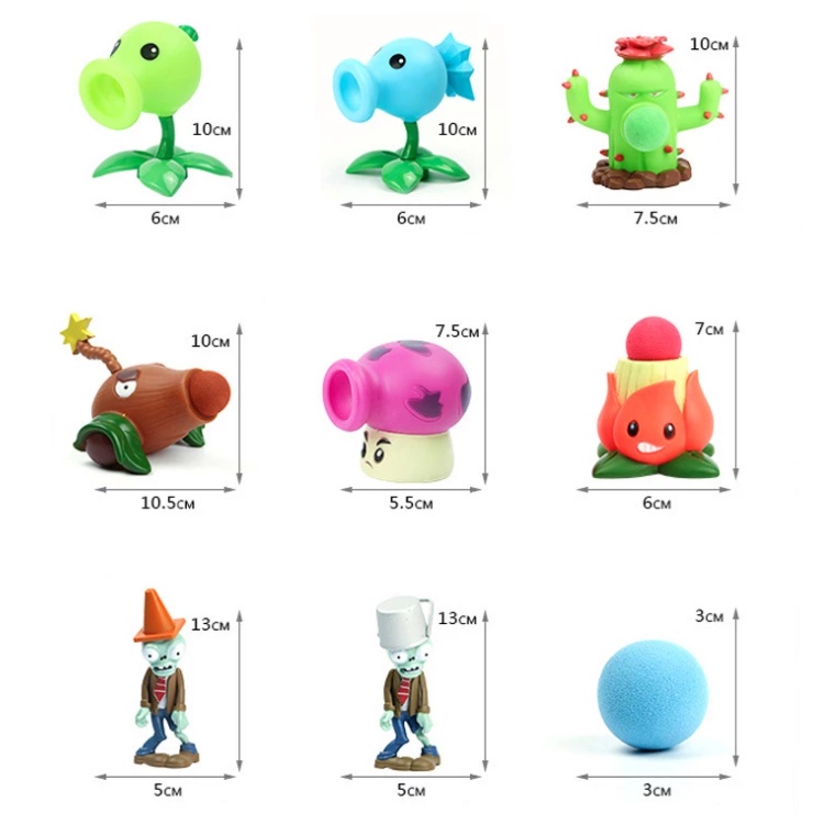 plants-vs-zombies-ชุดโมเดลตุ๊กตาของเล่นสําหรับเด็ก