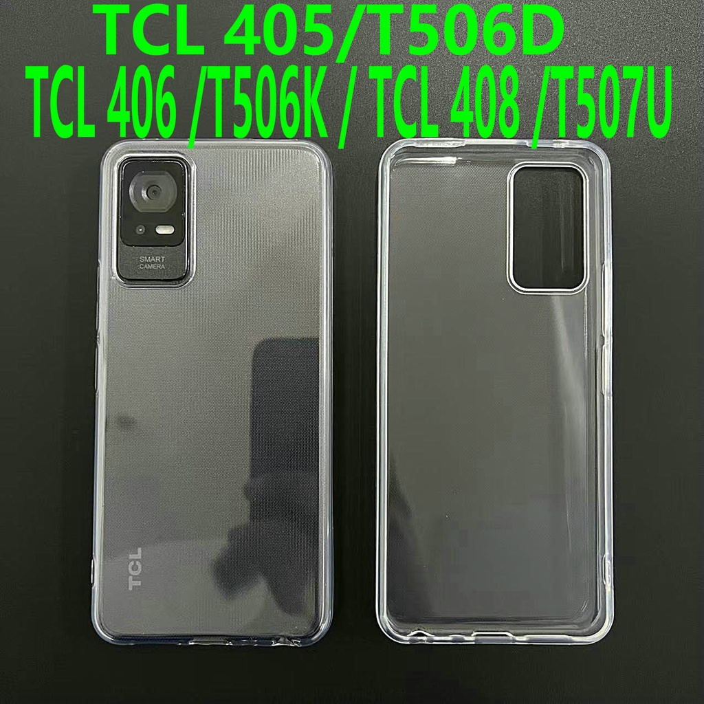 เคสโทรศัพท์มือถือ ซิลิโคนนิ่ม TPU สีดํา สําหรับ TCL 405 T506D 406 T506K ...