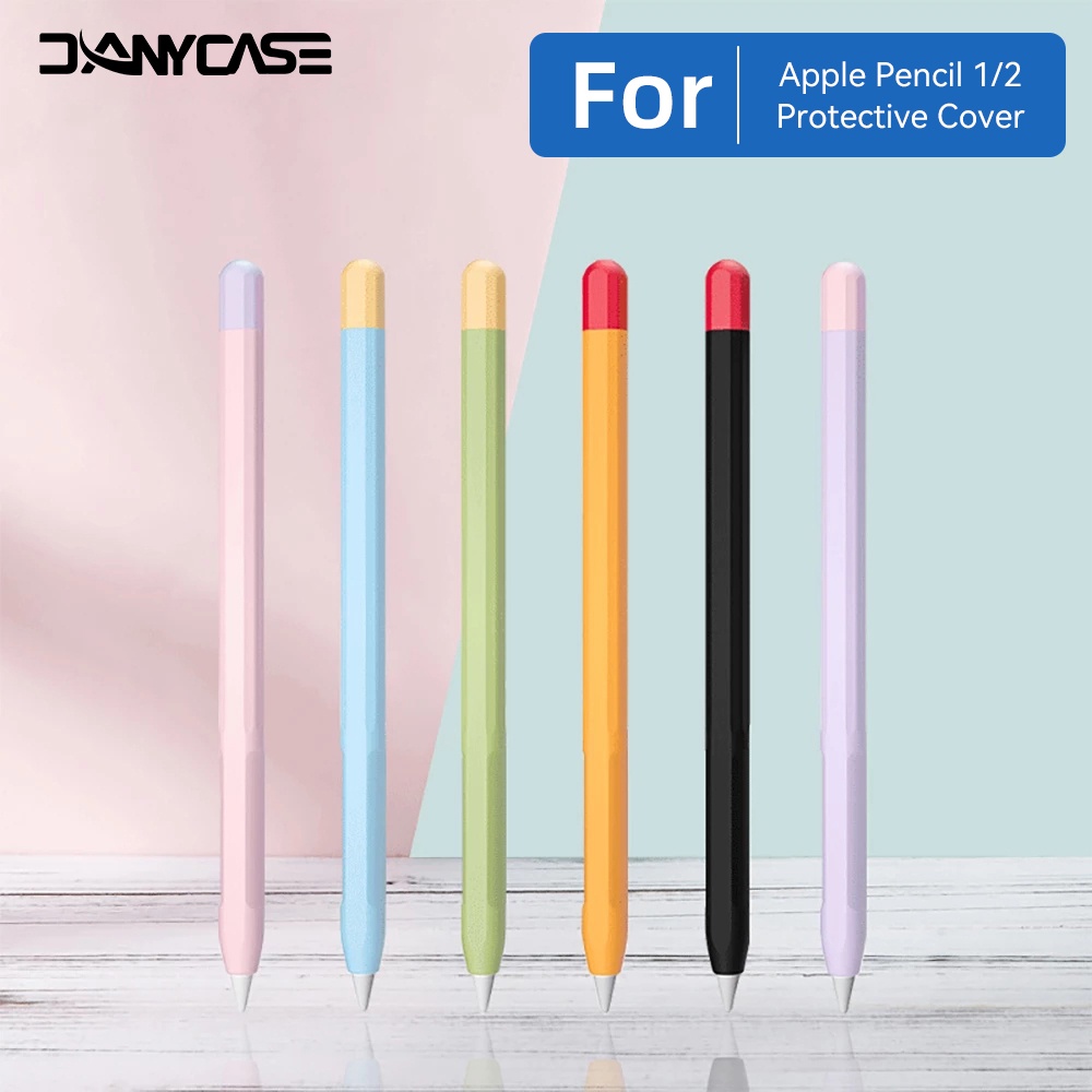 เคสซิลิโคนนิ่ม-หลากสี-สําหรับป้องกันปากกาสไตลัส-apple-pencil-1st-2nd-generation-ipad