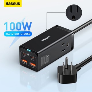 Baseus รางปลั๊กไฟ 100W GaN 3 Pro USB C ที่ชาร์จ PD QC ชาร์จเร็ว สําหรับ iPhone โทรศัพท์มือถือ แล็ปท็อป แท็บเล็ต ชาร์จเร็ว