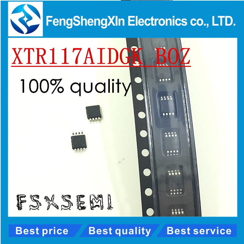 10 ชิ้น/ล็อตใหม่ XTR117AIDGK XTR117 BOZ MSOP-8 XTR117AIDG4 4-20mA ...