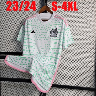 เสื้อกีฬาแขนสั้นลําลอง ลายทีมชาติฟุตบอล Mexico 2023-24 ชุดเยือน แบบแห้งเร็ว สําหรับผู้ชาย