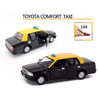 มงกุฎไมโครแชโดว์ 1 64 โลหะผสม ขนาดเล็ก สําหรับรถยนต์ Toyota Crown TAXI Hong Kong TAXI TAXI