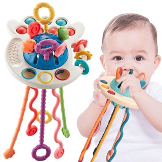 ของเล่นเด็กทารกแรกเกิด ลูกบอลสั่น เสริมพัฒนาการเด็ก 0-12 เดือน เพื่อการเรียนรู้ทางประสาทสัมผัส ซิลิโคน มีสีสัน