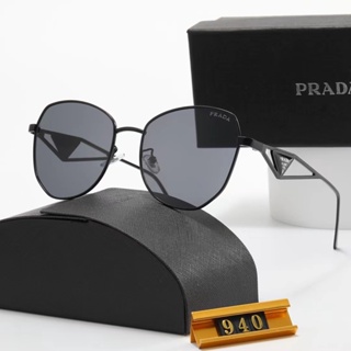 PRADA แว่นตากันแดด ระดับไฮเอนด์ ทรงตาแมว หรูหรา สไตล์เรโทร สําหรับผู้หญิง 940 2023