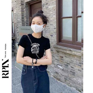 เสื้อยืดแขนสั้น พิมพ์ลาย RPIN กันน้ํา แฟชั่นฤดูร้อน สไตล์เกาหลี สําหรับผู้หญิง