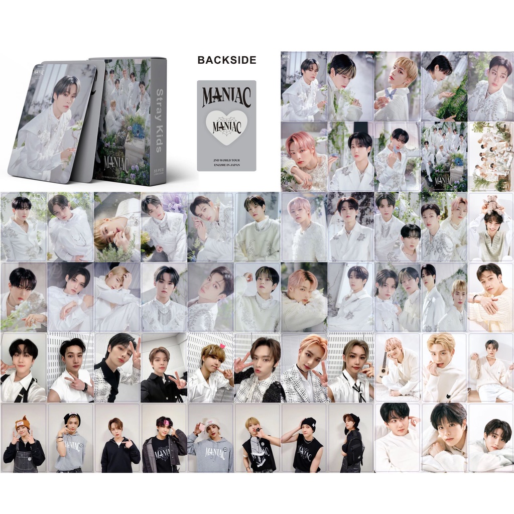 โปสการ์ด-รูปภาพ-stray-kids-maniac-japan-encore-felix-hyunjin-bangchan-bin-han-leeknow-seungmin-i-n-lomo-cards-straykids-kpop-สําหรับเด็ก-55-ชิ้น-ต่อกล่อง
