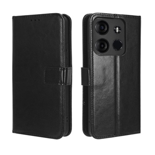 Tecno Spark Go 2023 เคส Leather Case เคสโทรศัพท์ Stand Wallet Tecno Spark Go 2023 เคสมือถือ Cover