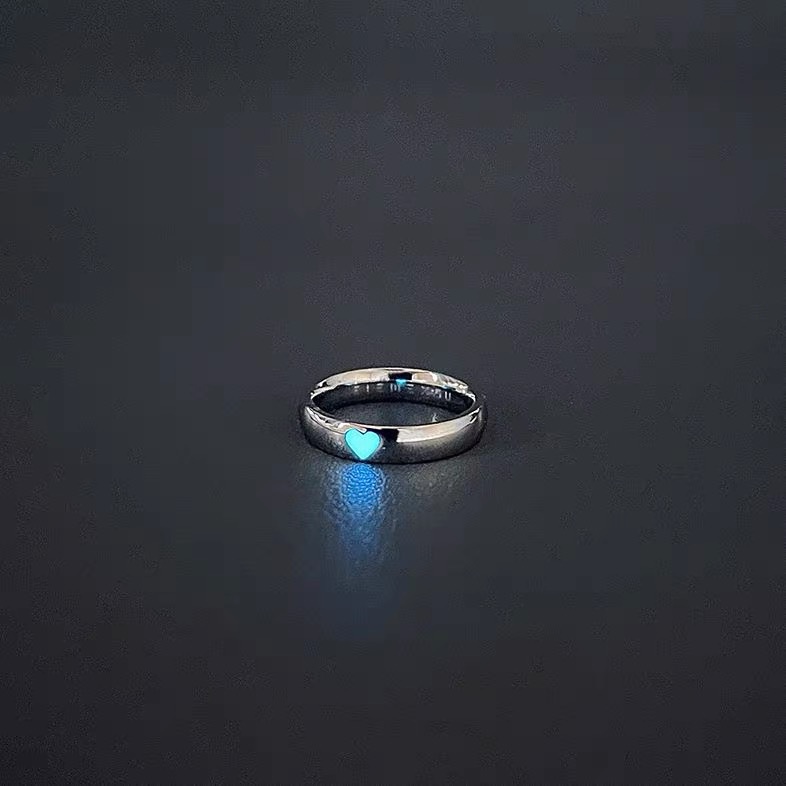 เครื่องประดับ-แหวนคู่รัก-แบบเรืองแสง-สามารถปรับได้-สีฟ้า-สีชมพู-เหมาะกับของขวัญ-สําหรับแฟนสาว-จํานวน-2-ชิ้น