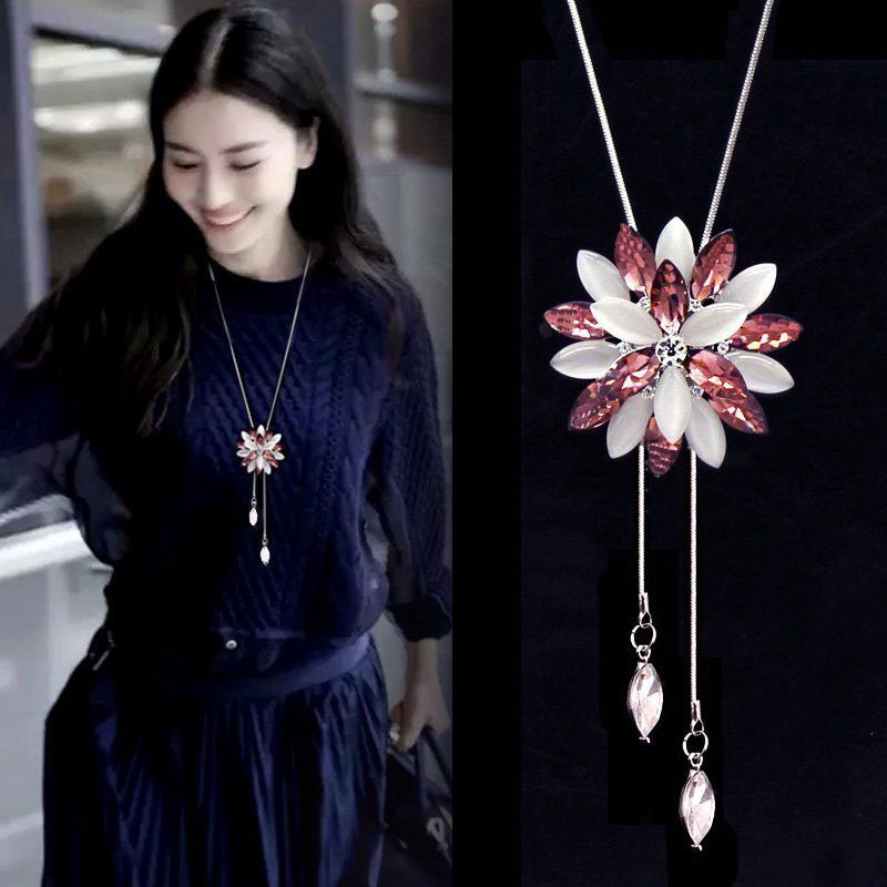 2023-new-crystal-flower-pendant-long-necklace-for-women-blue-purple-color