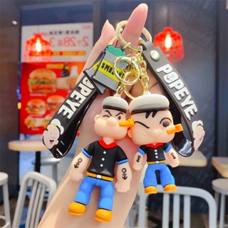 Coffeejoy พวงกุญแจซิลิโคน จี้ตุ๊กตาการ์ตูน Popeye สําหรับห้อยกระเป๋า