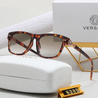 Versace แว่นตากันแดด กรอบขนาดใหญ่ ไล่โทนสี หรูหรา แฟชั่นคลาสสิก สําหรับผู้ชาย ผู้หญิง uv400