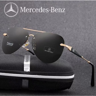 ใหม่ Mercedes Benz โลหะคลาสสิก แว่นตากันแดด แว่นกันแดดผู้ชาย