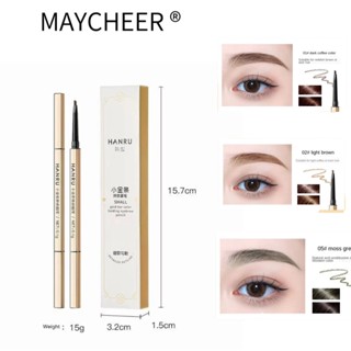 [พร้อมส่ง]  Maycheer ดินสอเขียนคิ้ว กันน้ำ ดินสอเขียนคิ้วแบบหมุน 2 in 1 มีแปรงปัดคิ้วในตัว มี 5 สีให้เลือก/1.5MM