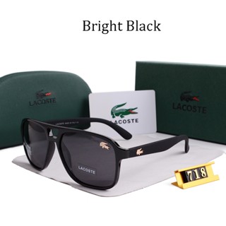 Lacoste 2023 ขายตรงจากโรงงาน แบรนด์หรู แฟชั่น อัลตราไวโอเลต ทนการขับขี่ เดินทาง โพลาไรซ์ แว่นตากันแดด สําหรับผู้ชาย และผู้หญิง พร้อมกล่อง ของแท้