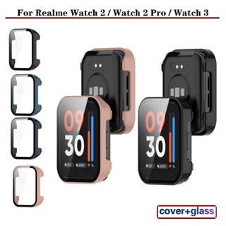 สําหรับ Realme Watch 2 3 / Watch2 Pro เคส PC แบบแข็ง กระจกนิรภัย ป้องกันหน้าจอ อุปกรณ์เสริม
