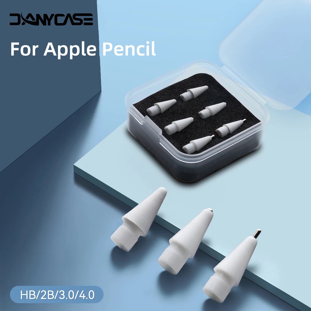 ปลายดินสอ-6-ชิ้น-พร้อมกล่อง-แบบเปลี่ยน-สําหรับ-apple-pencil-1st-2nd-generation-2h-2b-3-0-4-0-ipad