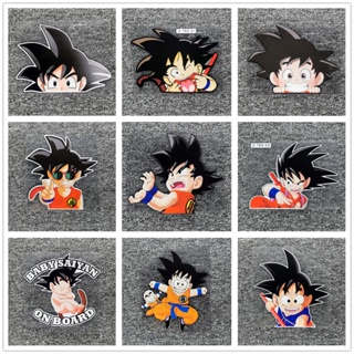 สติกเกอร์สะท้อนแสง ลายการ์ตูนอนิเมะ Dragon Ball Z Son Goku Kakarotto สําหรับติดตกแต่งรถยนต์ แล็ปท็อป แท็บเล็ต