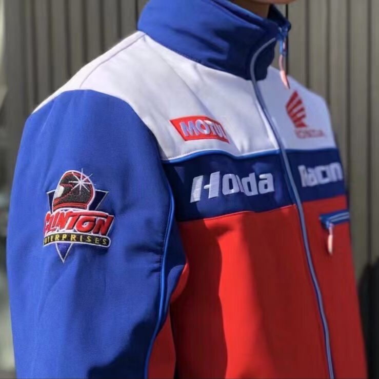 เสื้อแจ็กเก็ตสูท-แบบนิ่ม-ปักลาย-honda-bsb-กันน้ํา-กันลม-สําหรับขี่จักรยาน