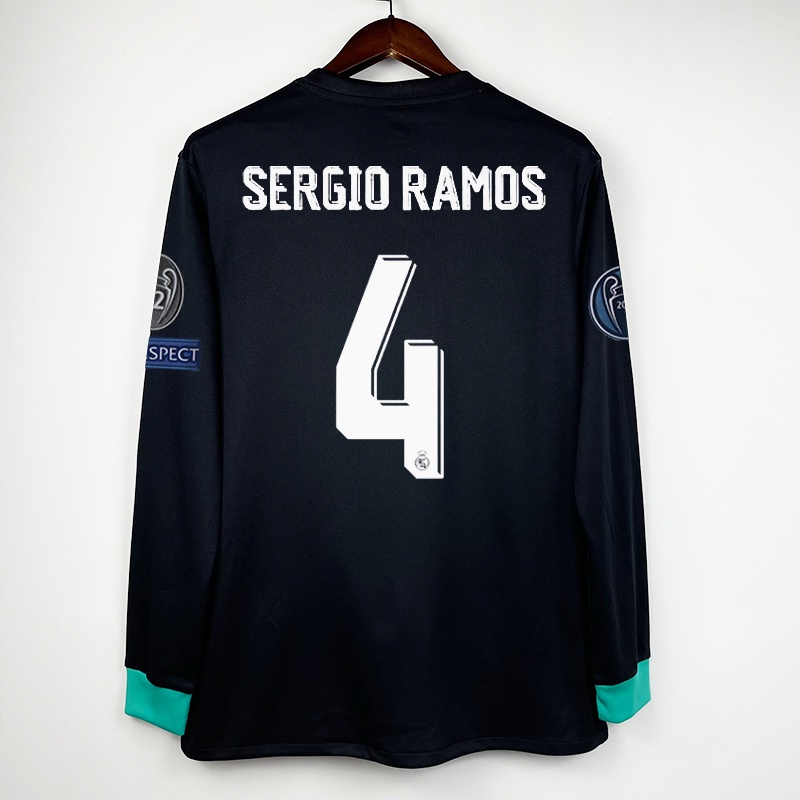 เสื้อโปโลแขนยาว-ลายทีมฟุตบอล-real-madrid-ronaldo-17-18-สไตล์ยุโรปเรโทร