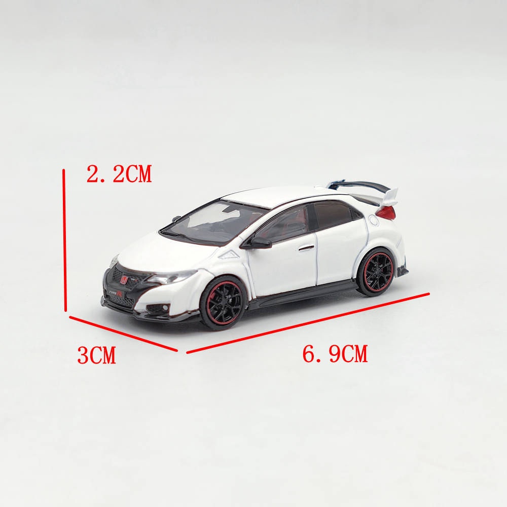 ราคาถูก-ขายจํานวนมาก-1-64-honda-civic-type-r-สีแดง-ฉลาก-civic-คงที่-โมเดลจําลอง-อัลลอย