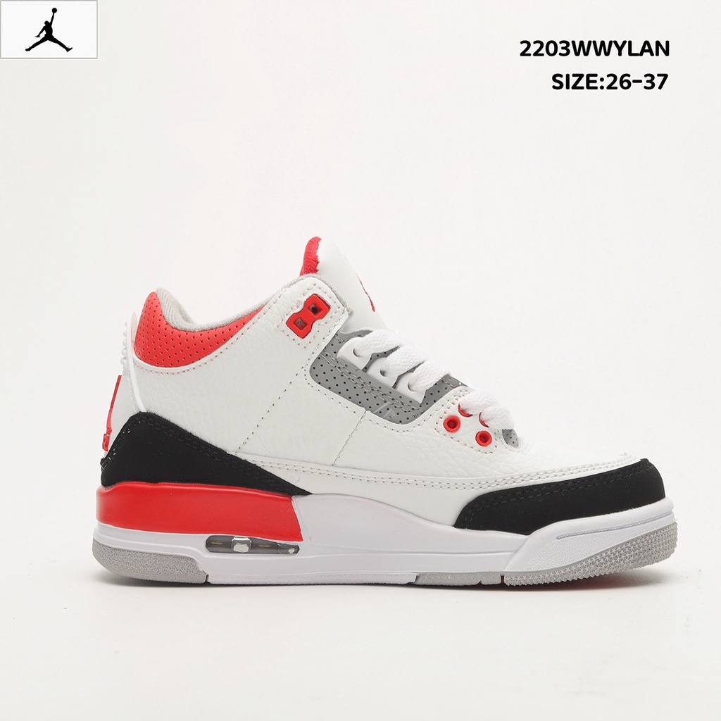 original-n-i-ke-air-jordan-3-retro-aj3-รองเท้าผ้าใบบาสเก็ตบอล-สําหรับเด็ก