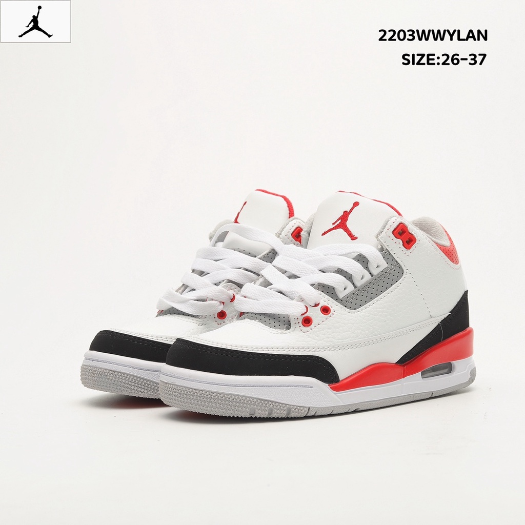 original-n-i-ke-air-jordan-3-retro-aj3-รองเท้าผ้าใบบาสเก็ตบอล-สําหรับเด็ก