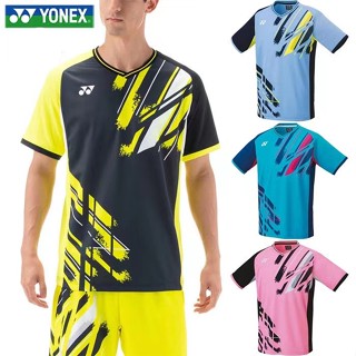 Yonex เสื้อกีฬาแบดมินตัน แขนสั้น ดูดซับเหงื่อ แห้งเร็ว สําหรับผู้ชาย และผู้หญิง