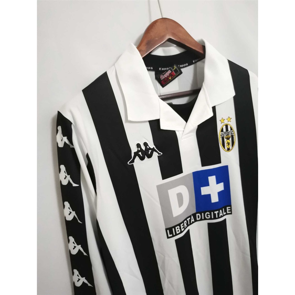 เสื้อยืดแขนยาว-ลายทีมชาติฟุตบอล-juventus-del-piero-zidane-99-00-คุณภาพสูง-สไตล์เรโทร