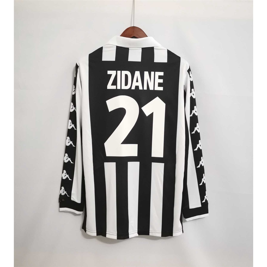 เสื้อยืดแขนยาว-ลายทีมชาติฟุตบอล-juventus-del-piero-zidane-99-00-คุณภาพสูง-สไตล์เรโทร
