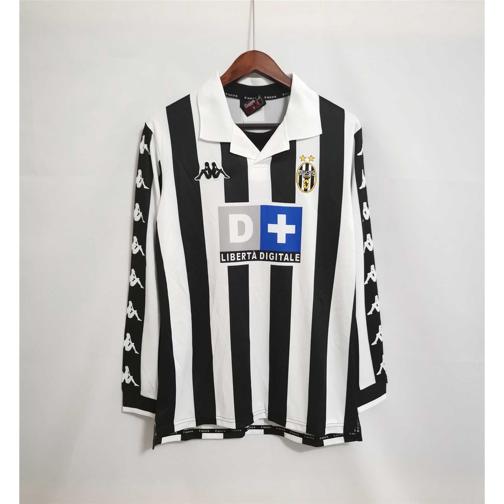 เสื้อยืดแขนยาว-ลายทีมชาติฟุตบอล-juventus-del-piero-zidane-99-00-คุณภาพสูง-สไตล์เรโทร