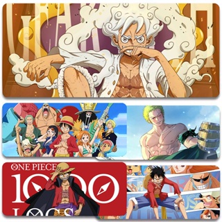 แผ่นรองเมาส์ คีย์บอร์ด ขนาดใหญ่ ลายการ์ตูนอนิเมะ One Piece สําหรับเล่นเกมคอมพิวเตอร์ สํานักงาน