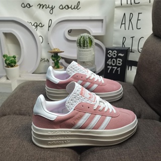 พร้อมส่ง A_didas Originals Gazelle Bold W clover รองเท้าผ้าใบลําลอง พื้นหนา ข้อสั้น สไตล์วินเทจ สามชั้น