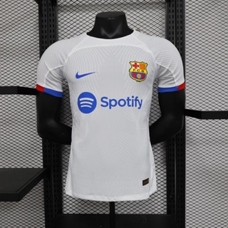 [Player Version] 2324 New Barcelona เสื้อฟุตบอลแขนสั้น สีขาว คุณภาพสูง