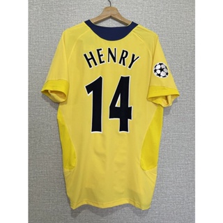 เสื้อกีฬาแขนสั้น ลายทีมชาติฟุตบอล Arsenal HENRY BERGKAMP FABREGAS 05-06 ชุดเยือน สไตล์เรโทร คุณภาพสูง