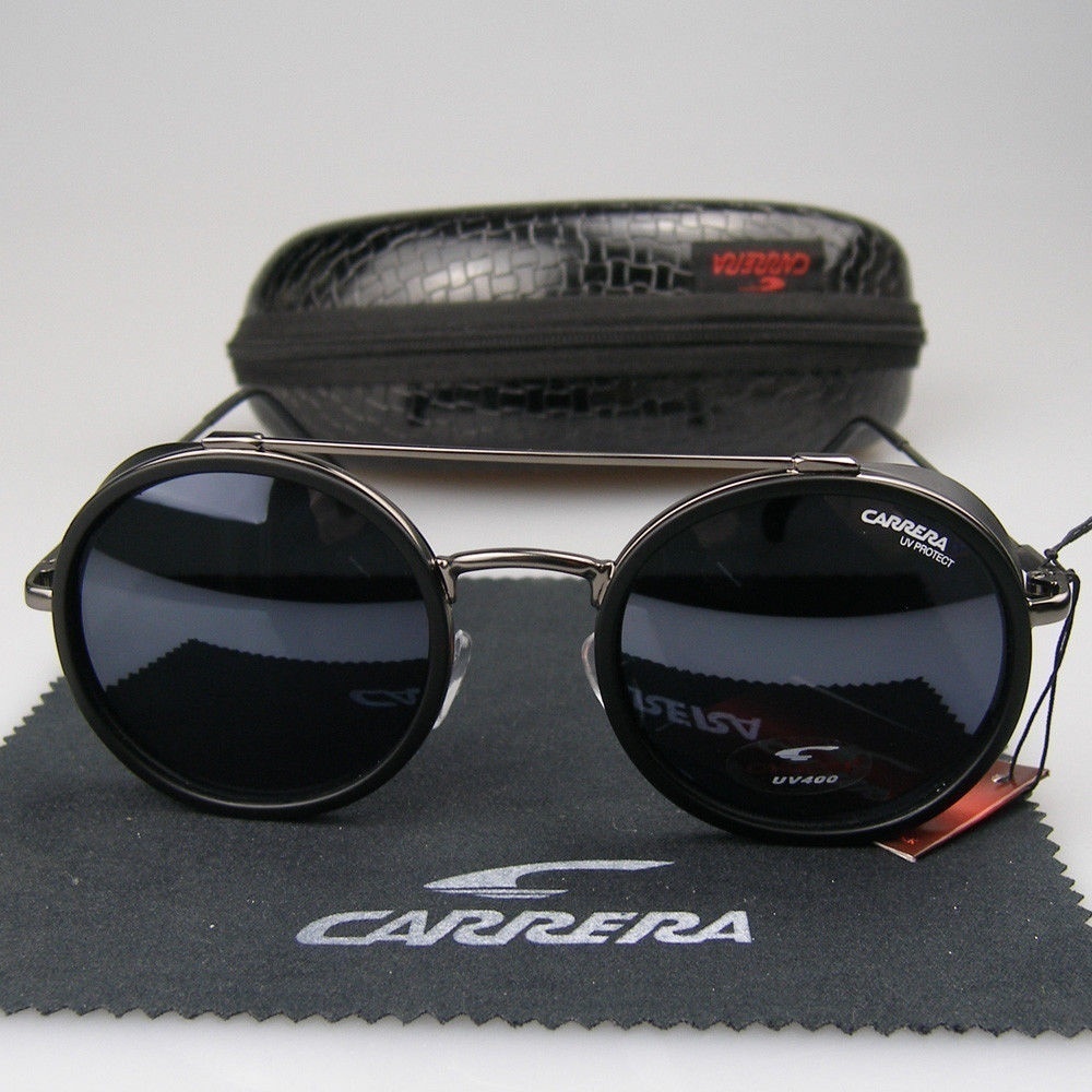 carrera-ใหม่-แว่นตากันแดด-ทรงกลม-เนื้อแมตต์-สีดํา-สไตล์เรโทร-แฟชั่นสําหรับผู้ชาย