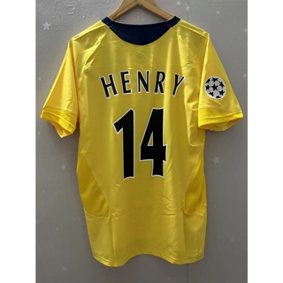 เสื้อกีฬาแขนสั้น ลายทีมชาติฟุตบอล Arsenal HENRY BERGKAMP FABREGAS 05-06 ชุดเยือน สไตล์เรโทร คุณภาพสูง