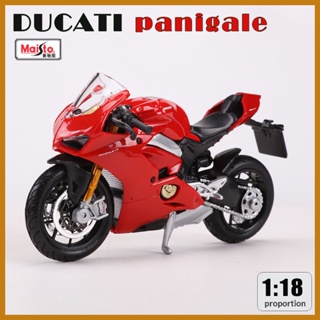 โมเดลรถจักรยานยนต์จําลอง ขนาด 1:18 Ducati panigale v4 ของเล่นสะสม สําหรับเด็ก