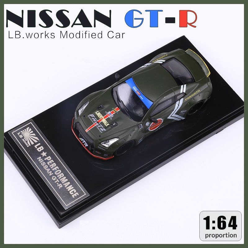 โมเดลรถยนต์จําลอง-time-micro-1-64-lb-works-nissan-gt-r-ดัดแปลง