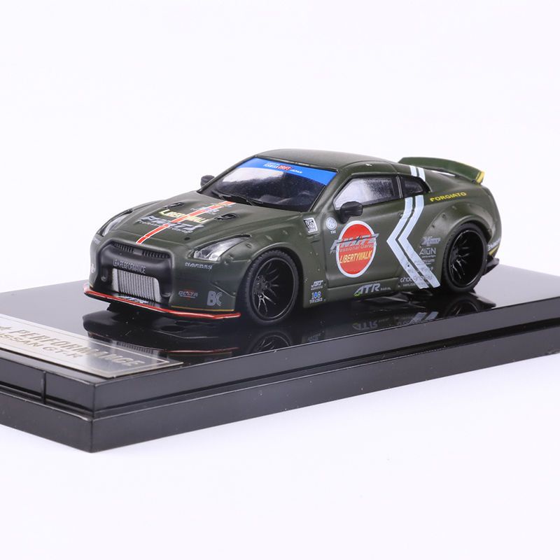 โมเดลรถยนต์จําลอง-time-micro-1-64-lb-works-nissan-gt-r-ดัดแปลง